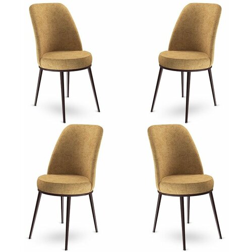 HANAH HOME dexa - cappuccino, brown cappuccinobrown chair set (4 pieces) Slike