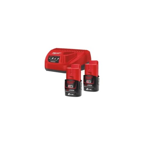 Milwaukee set sa dvije baterije 6 Ah i punjač C12 C M12 NRG-602 Cijene