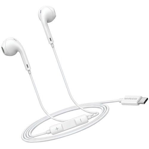 Oem Mayaxess, Žične USB-C slu&scaron;alke za iPhone 16 z vgrajenim mikrofonom, Bela, (5000299362) Cene