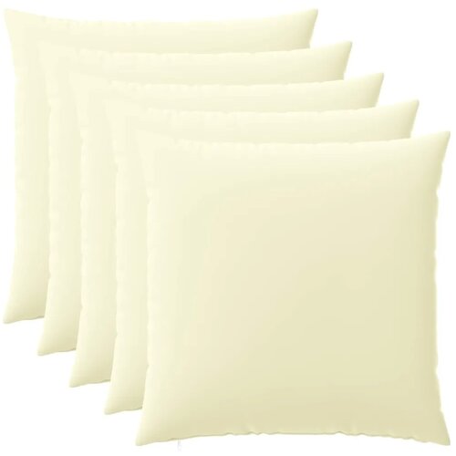  Presvlaka za jastuk 6 pcs HEERLEN Krem 80 x 80 cm Poliester - Krem 80 x 80 cm 6 Cijene