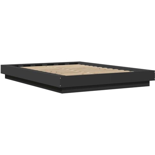 VidaXL Okvir za krevet s LED svjetlima crni 120 x 190 cm drveni Slike