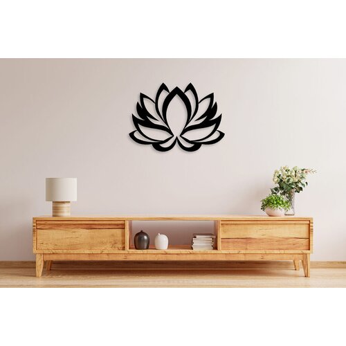 Wallity zidna dekoracija lotus flower, 45 x 35 cm, crna Cene