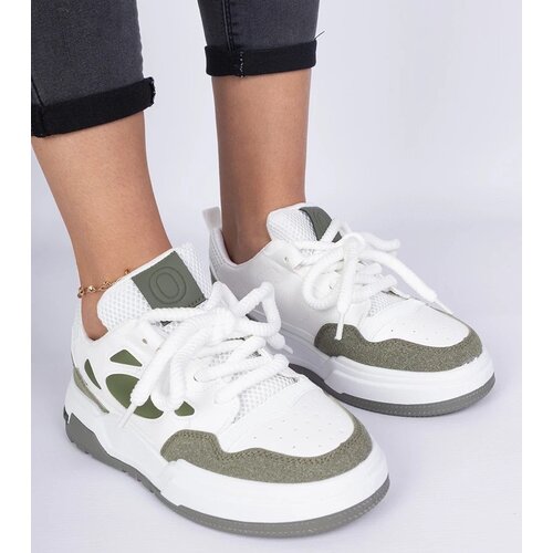 D/CEO marka niezdefiniowana Green women's sneakers with thick laces Alpacco Cene
