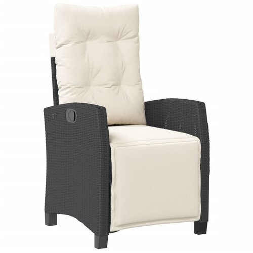  9-dijelni vrtni blagovaonski set s jastucima crni od poliratana Crna 190 cm table length Slike