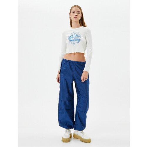 Koton Parachute Trousers with Side Flap Pockets and Floor Detail Slike