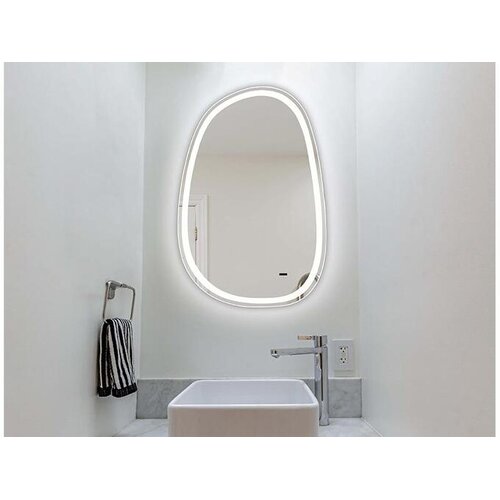 Luxory_wood LUXURY WOOD kopalni&amp;scaron;ko ogledalo z LED osvetlitvijo Anella OAN55X85HF, 55&amp;times;85 cm Slike