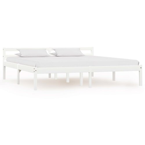 The Living Store Posteljni okvir bel iz trdne borovine 180x200 cm - Posteljni Okvir, (21523734) Slike