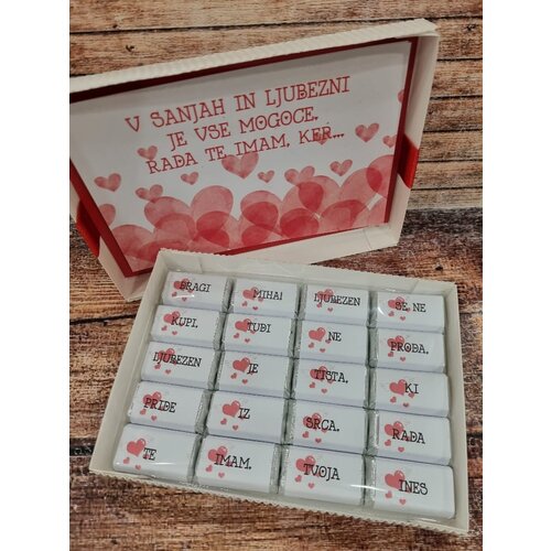  Darilo s čokoladicami LJUBEZEN ČOKDAR 01-02 Cene