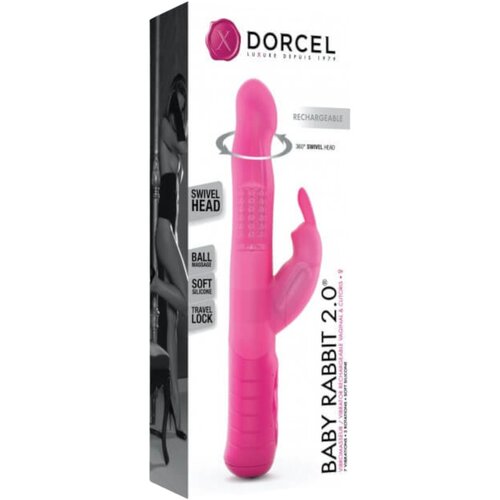 Dorcel Baby Rabbit 2.0 - vibrator s paličico za ponovno polnjenje (roza) Cene