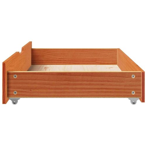VidaXL Ladice ispod kreveta 2 kom vo&amp;scaron;tano smeđe 95x55x16cm od borovine Slike