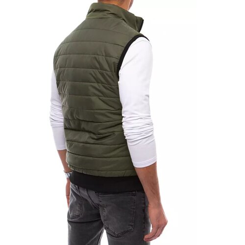DStreet Men's quilted green vest TX4019 Slike
