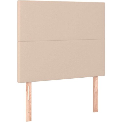 VidaXL krevet s oprugama i madrac cappuccino 80x200 cm od umjetne kože Slike