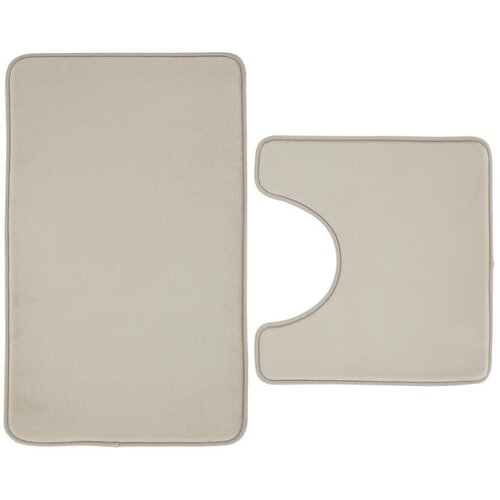 Catherine Lansfield Bež kupaonske prostirke u setu 2 kom za WC 50x80 cm Anti-Bacterial &amp;ndash; Slike