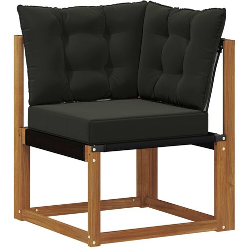  Set vanjskih sofa 5 kom. Prirodna i crna Slike