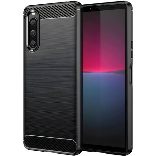 Techsuit Futrola Carbon Shield TPU za Sony Xperia 10 V - Crna Cene