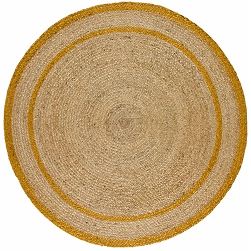 Universal Senf žuto-u prirodnoj boji okrugli tepih ø 90 cm Mahon –