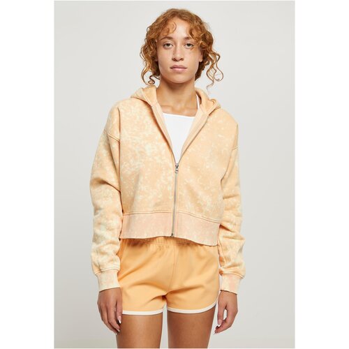 UC Curvy Ladies Short Oversized Towel Washed Zip Hoody paleorange Slike