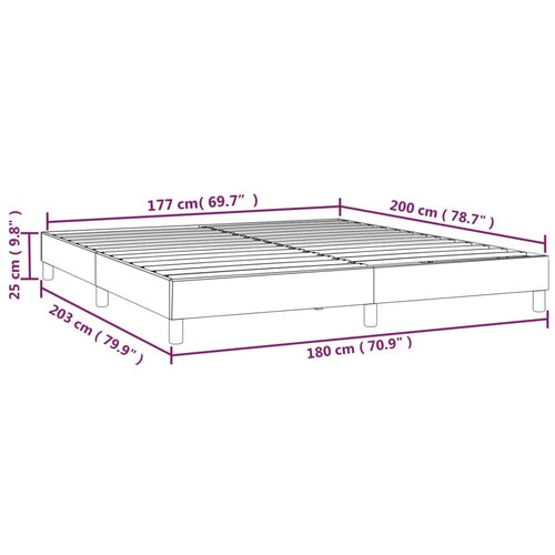  Okvir za krevet s oprugom krem 180x200 cm od umjetne kože Slike