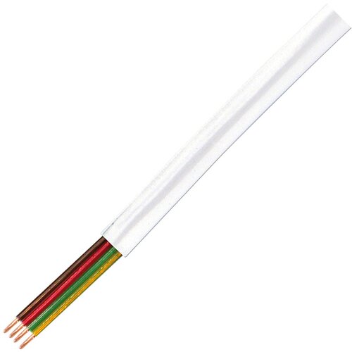 Logilink Telephone cable, flat, 4 wire, white,100 m, CM04W Slike