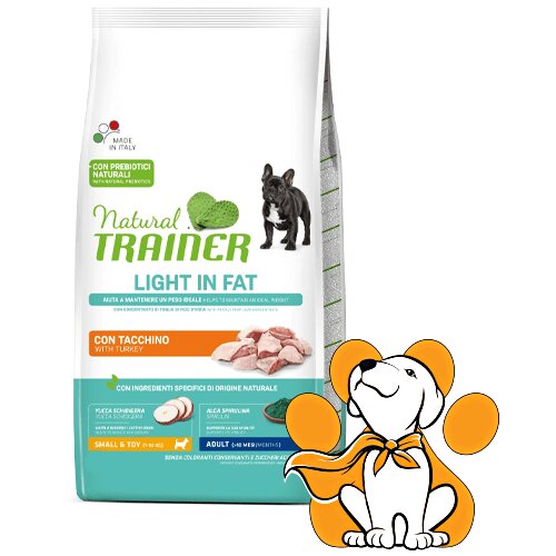 Trainer Natural Dog Small&Toy Adult Light In Fat Turkey 2kg, Za Idealnu Težinu Slike