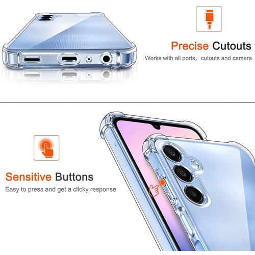 Techsuit Shockproof Clear Silicone prozorna maskica odporna na udarce za Samsung Galaxy A25 5G Slike