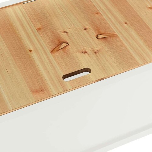  Klupa bijela 107 x 45 x 75 5 cm od masivne jelovine Slike