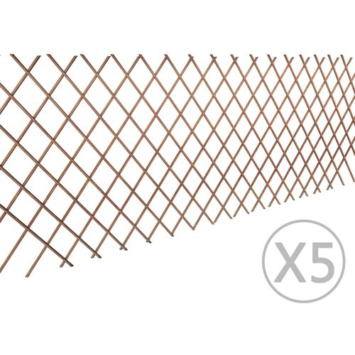 vidaXL Mrežasta ograja iz vrbe 5 kosov 180x90 cm Cene