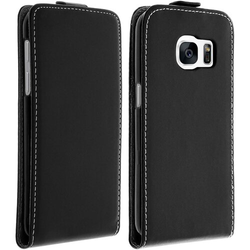 AVIZAR vertikalna preklopna torbica iz sintetičnega usnja za samsung galaxy S7 – črna, (20526743) Cene