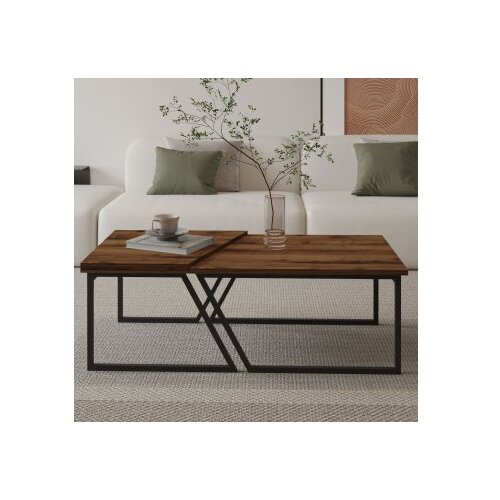 Hanah home verona P0024623 - rustic walnut rustic walnut coffee table set Slike