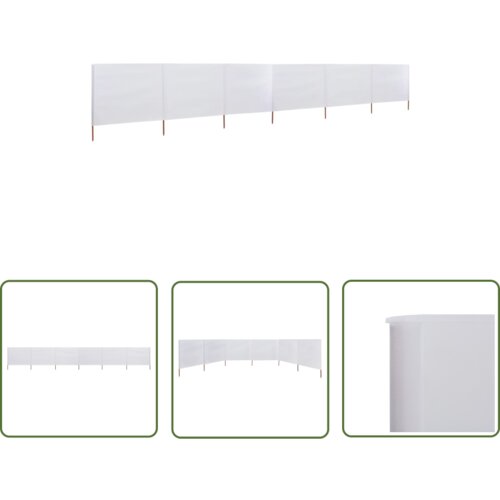  The Living Store 6-panelni vetrobran tkanina 800x80 cm bel - Vetrobran, (21742995) Cene
