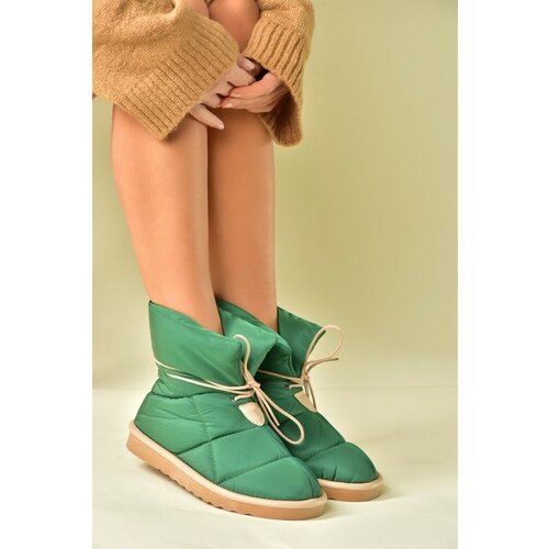 Fox Shoes Women's Green Fabric Casual Boots Slike