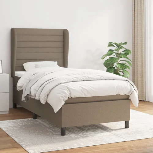 vidaXL Box spring postelja z vzmetnico taupe 80x200 cm blago vidaXL Box spring postelja z vzmetnico taupe 80x200 cm blago