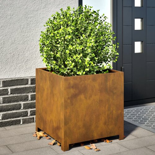 vidaXL Vrtno korito 50x50x50 cm korten jeklo Cene