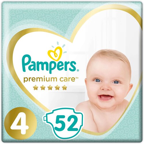 Pampers pleničke premium care velikost 4 (9-14 kg) 52 kosov Cene