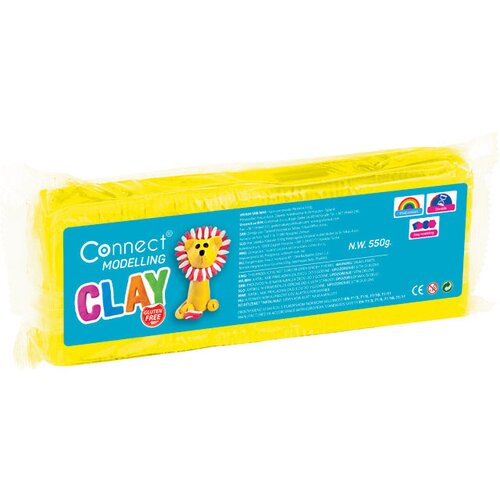  Plastelin 550g plus plastični nožić connect žuti Slike