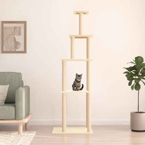 vidaXL Penjalica za mačke sa stupovima za grebanje krem 183 cm Cijene