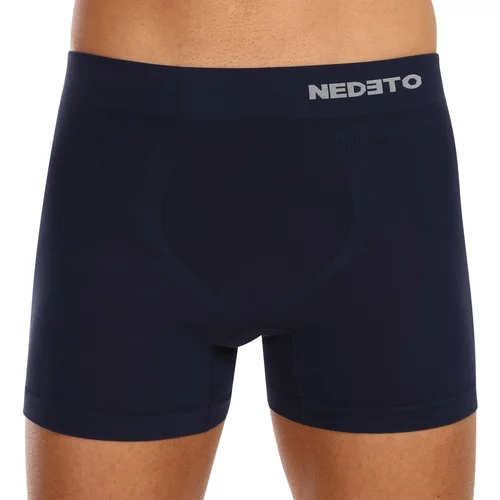 Nedeto Men's boxers seamless bamboo blue