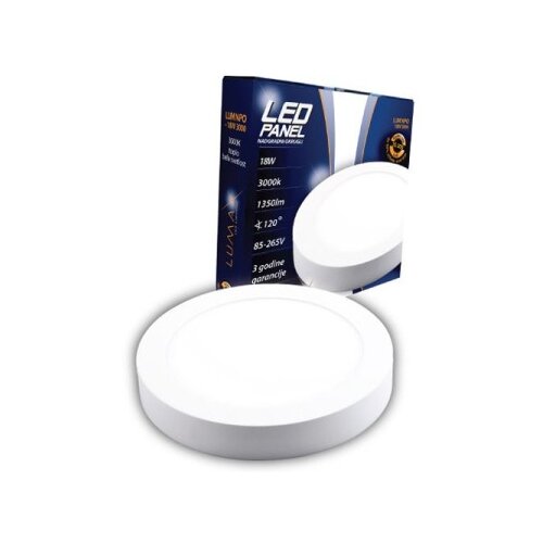 Lumax led panel 18w/nadgradni-plafonjera okrugla/3000k/1530lm ( PAN18WOL15/Z ) Slike