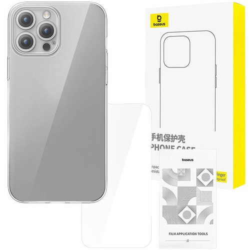 Baseus Prozorno ohišje iPhone 15 Pro + kaljeno steklo, (20833762) Cene