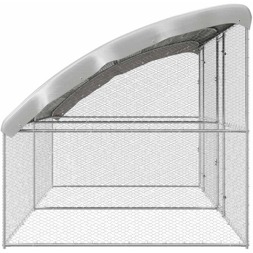  Kavez za piliće 2 pcs Srebrno 400 x 200 x 200 cm Cinkani čelik Slike