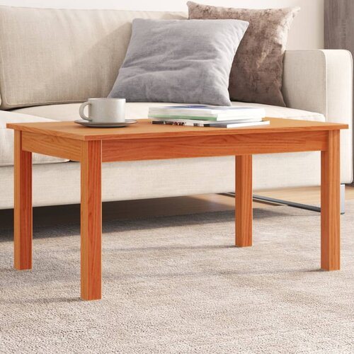 VidaXL Klubska mizica vo&amp;scaron;čeno rjava 80x50x40 cm trdna borovina Slike