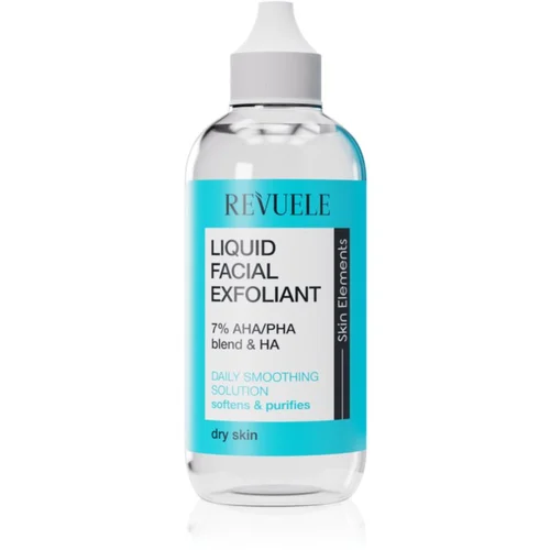 Revuele Liquid Facial Exfoliant 7% AHA/PHA blend + HA eksfolijacijski serum za piling za suho lice 125 ml