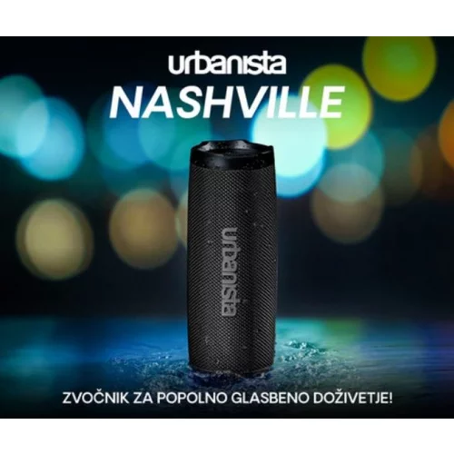 Urbanista Prenosni zvočnik Nashville , 20W, Bluetooth&reg; 5.2, TWS, do 18 ur predvajanja, upravljanje z gumbi, IPX7 vodoodpornost, USB Type-C, črn (Midnight Black)