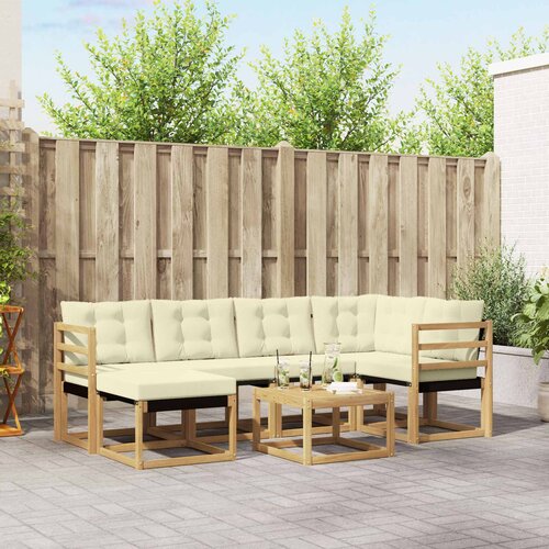  Set vanjskih sofa 7 kom. Bijela i krem Cijene