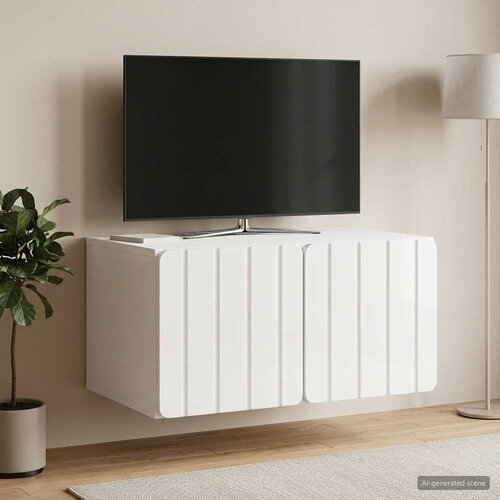 TV ormar za zid 59,5 x 41 x 30 cm Bijela visokog sjaja Cene