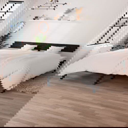 vidaXL posteljni okvir črn iz trdne borovine 180x200 cm UK Super King Cene