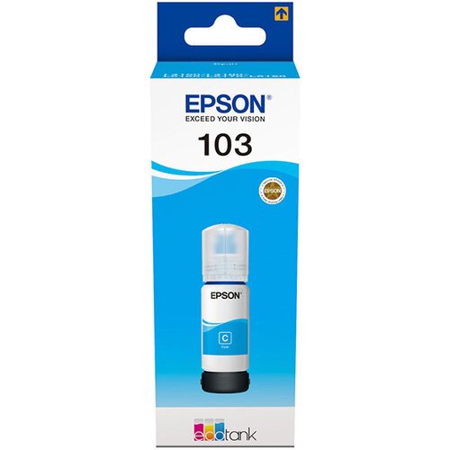 Epson Tinta 103 EcoTank cyan C13T00S24A Slike
