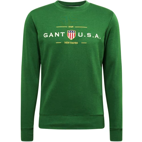 Gant Majica zlato-rumena / zelena / grenada / bela