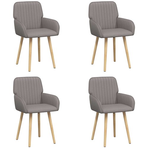 vidaXL Jedilni stoli 4 pcs Blago Taupe 56,5 x 50 x 87,5 cm, (5000296609) Cene