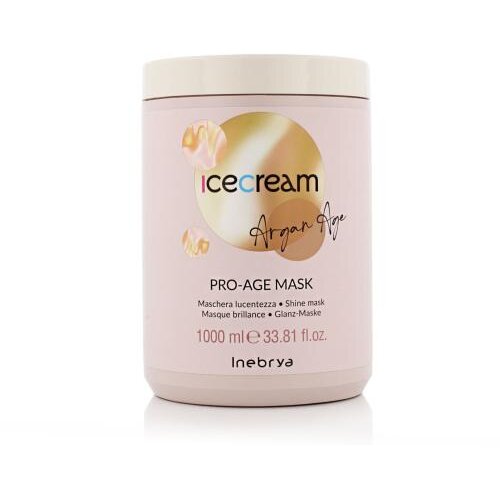 Inebrya Ice Cream Argan Age Pro-Age Mask maska za lase barvani lasje poškodovani lasje 1000 ml unisex Cene